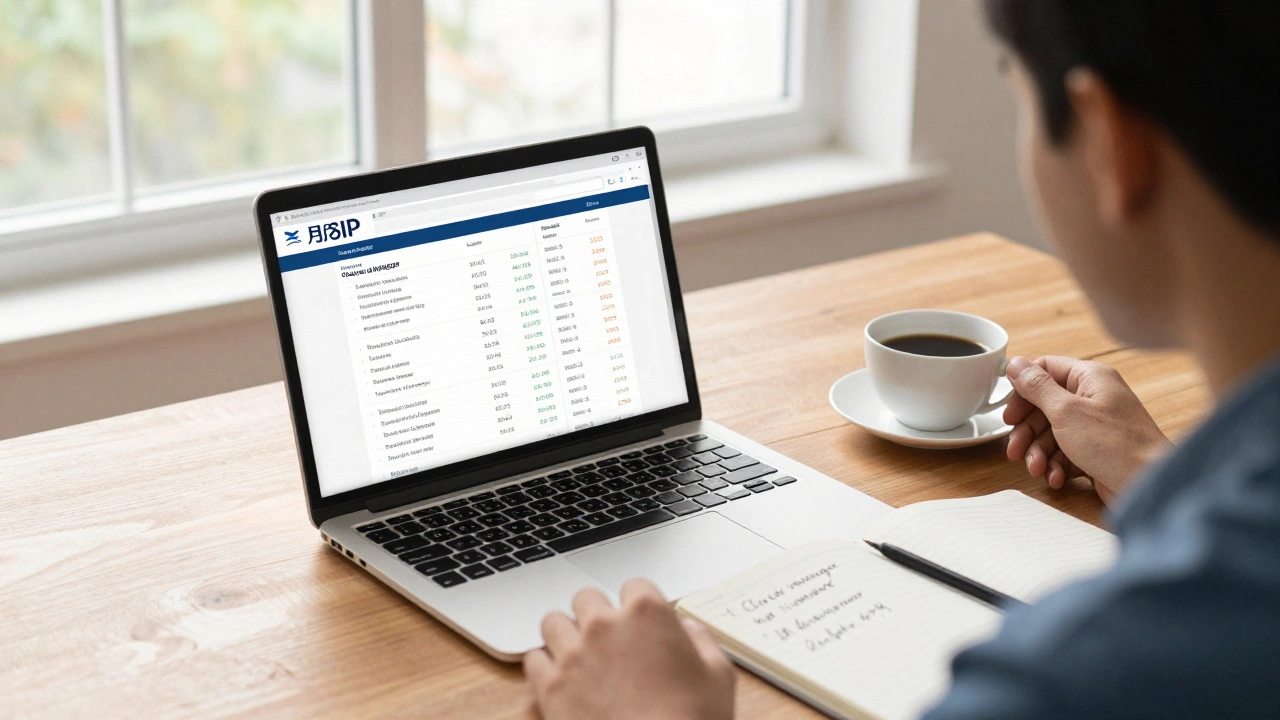 An investor at a desk reviewing a diversified mutual fund portfolio with SIP receipt and handwritten notes.
