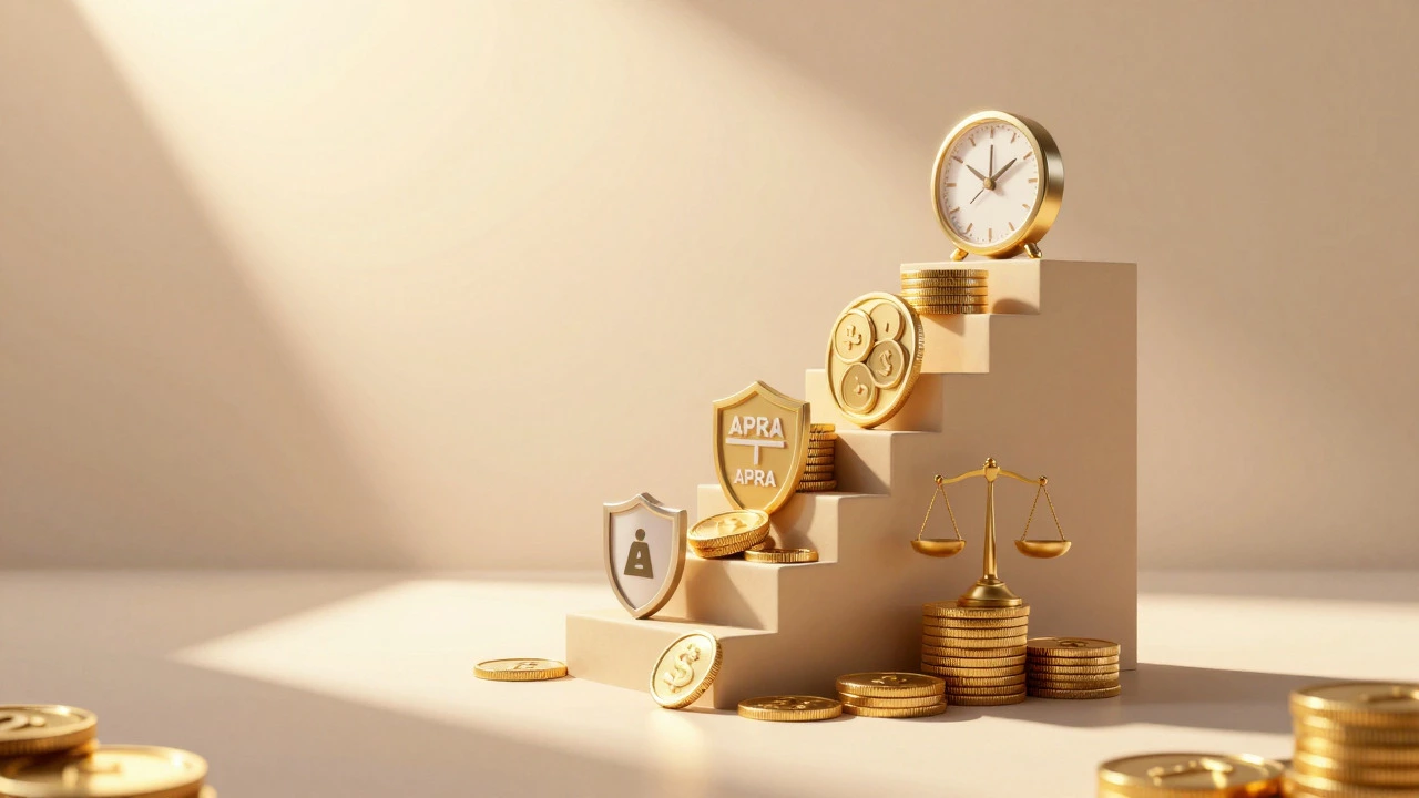 Golden ladder symbolizing strategic savings and financial growth