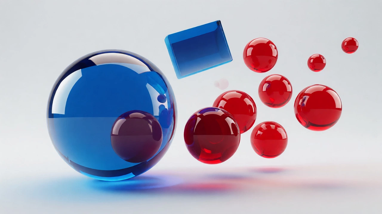 Abstract 3D spheres illustrating rising credit utilization after closing an account