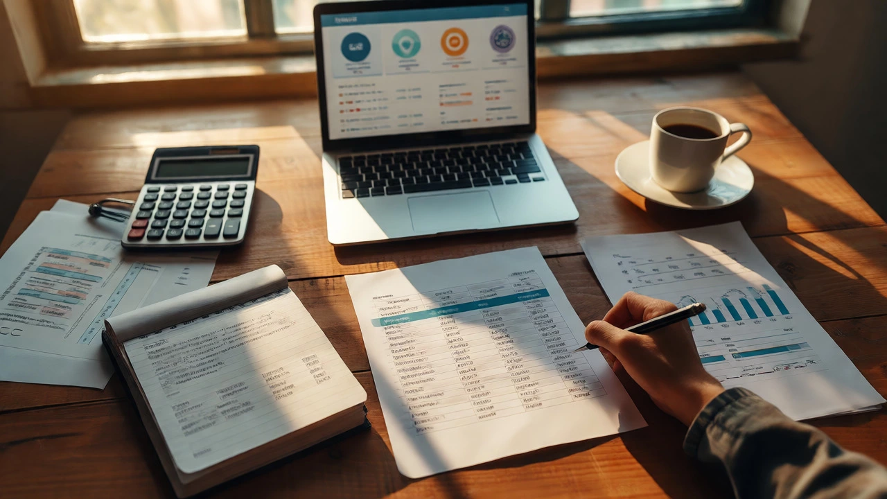 Desk setup for reviewing personal loan terms